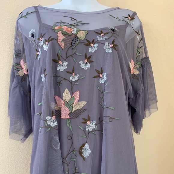 Lane Bryant Tops - Lane Bryant Tank attached. Beautiful embroidery.